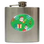 Emoji Christmas Hip Flask (6 oz)