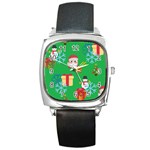 Emoji Christmas Square Metal Watch