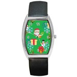 Emoji Christmas Barrel Style Metal Watch