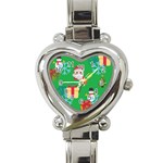 Emoji Christmas Heart Italian Charm Watch