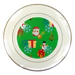 Emoji Christmas Porcelain Plate