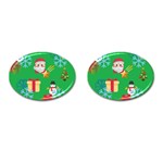 Emoji Christmas Cufflinks (Oval)