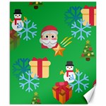 Emoji Christmas Canvas 8  x 10 