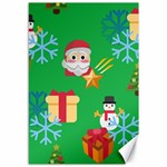 Emoji Christmas Canvas 12  x 18 