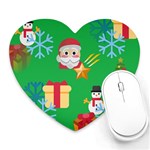 Emoji Christmas Heart Mousepad