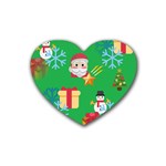 Emoji Christmas Rubber Coaster (Heart)