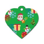 Emoji Christmas Dog Tag Heart (One Side)