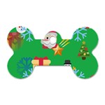 Emoji Christmas Dog Tag Bone (One Side)