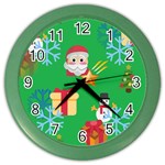 Emoji Christmas Color Wall Clock