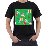 Emoji Christmas Men s T-Shirt (Black)