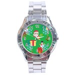 Emoji Christmas Stainless Steel Analogue Watch