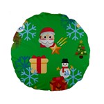 Emoji Christmas Standard 15  Premium Round Cushion 