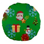 Emoji Christmas Large 18  Premium Round Cushion 