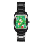 Emoji Christmas Stainless Steel Barrel Watch