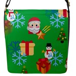 Emoji Christmas Flap Closure Messenger Bag (S)