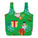 Emoji Christmas Full Print Recycle Bag (L)