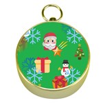 Emoji Christmas Gold Compass