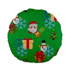 Emoji Christmas Standard 15  Premium Flano Round Cushion 