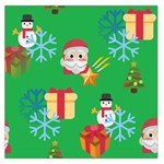 Emoji Christmas Large Satin Scarf (Square)