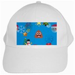 poop Emoji Christmas White Cap