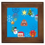 poop Emoji Christmas Framed Tile