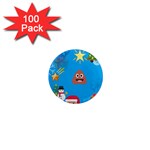 poop Emoji Christmas 1  Mini Magnet (100 pack) 