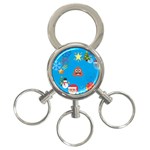 poop Emoji Christmas 3-Ring Key Chain