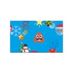 poop Emoji Christmas Sticker (Rectangular)