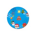 poop Emoji Christmas Magnet 3  (Round)