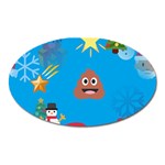 poop Emoji Christmas Magnet (Oval)