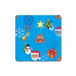 poop Emoji Christmas Magnet (Square)