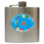 poop Emoji Christmas Hip Flask (6 oz)