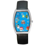 poop Emoji Christmas Barrel Style Metal Watch