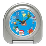 poop Emoji Christmas Travel Alarm Clock