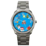 poop Emoji Christmas Sport Metal Watch