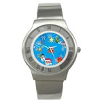 poop Emoji Christmas Stainless Steel Watch