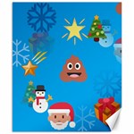 poop Emoji Christmas Canvas 8  x 10 