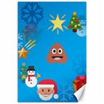 poop Emoji Christmas Canvas 12  x 18 