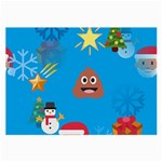 poop Emoji Christmas Large Glasses Cloth