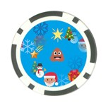 poop Emoji Christmas Poker Chip Card Guard