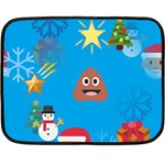 poop Emoji Christmas Double Sided Fleece Blanket (Mini)