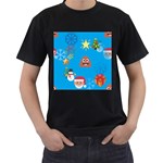 poop Emoji Christmas Men s T-Shirt (Black)