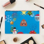 poop Emoji Christmas Cosmetic Bag (Large)