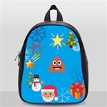 poop Emoji Christmas School Bag (Small)