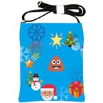 poop Emoji Christmas Shoulder Sling Bag