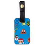 poop Emoji Christmas Luggage Tag (one side)