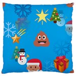 poop Emoji Christmas Large Cushion Case (Two Sides)