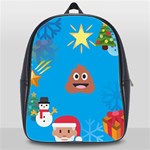 poop Emoji Christmas School Bag (XL)