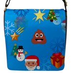 poop Emoji Christmas Flap Closure Messenger Bag (S)