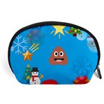 poop Emoji Christmas Accessory Pouch (Large)